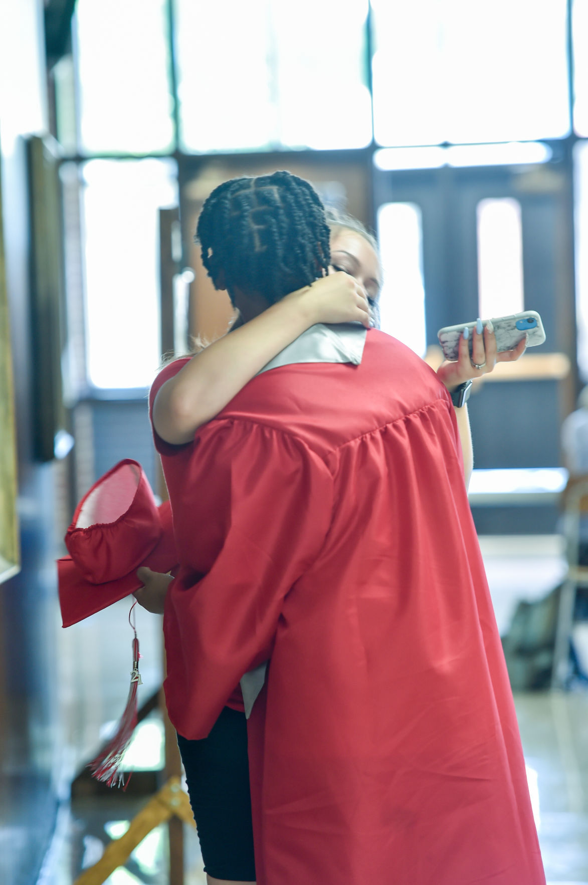 Pre-ceremony hug